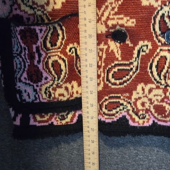 Farm Rio Women's Black Sweet Mermaids Knit Wool Jacket Size XS - Picture 6 of 9